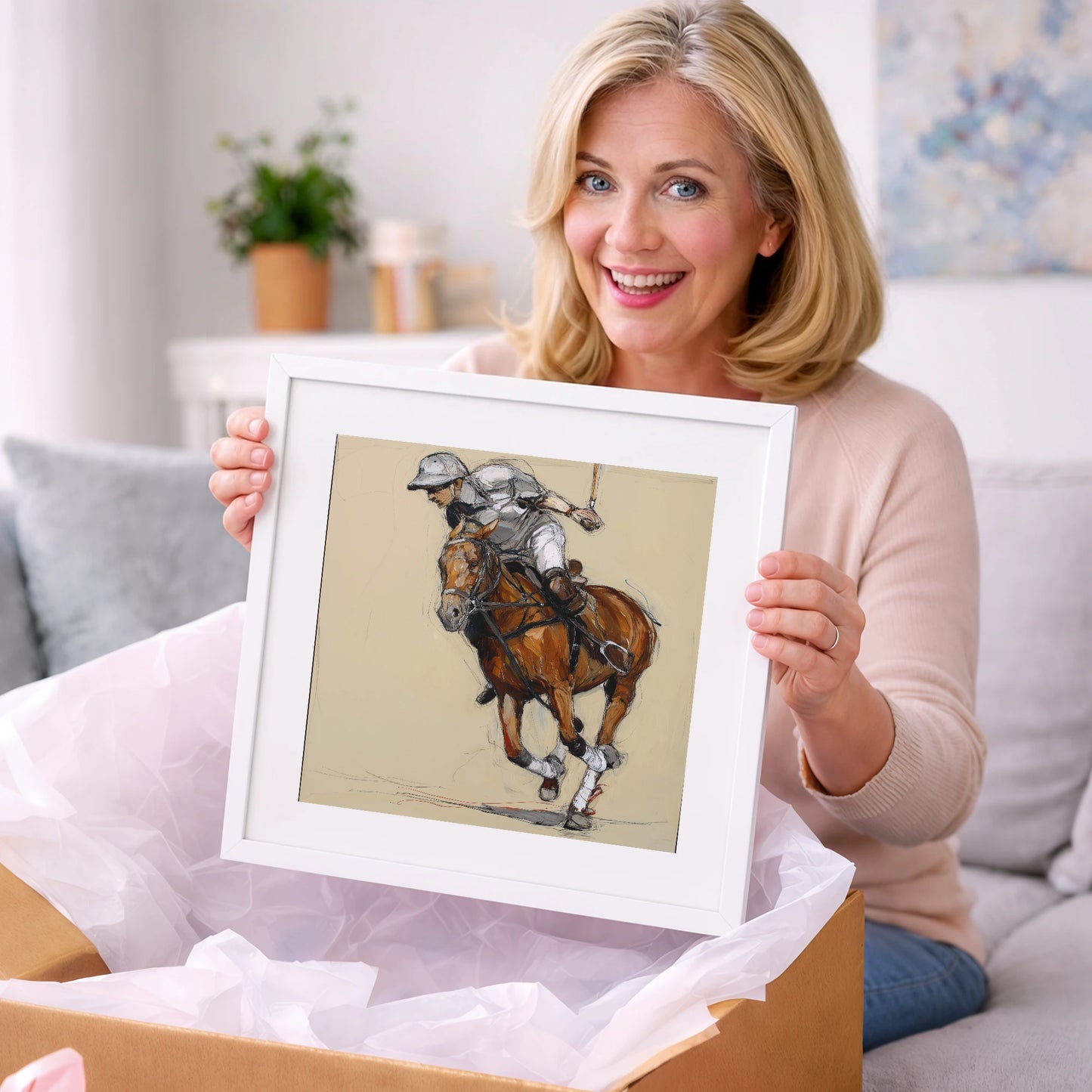 The Decisive Chukka - polo horse art gift idea for horse lovers