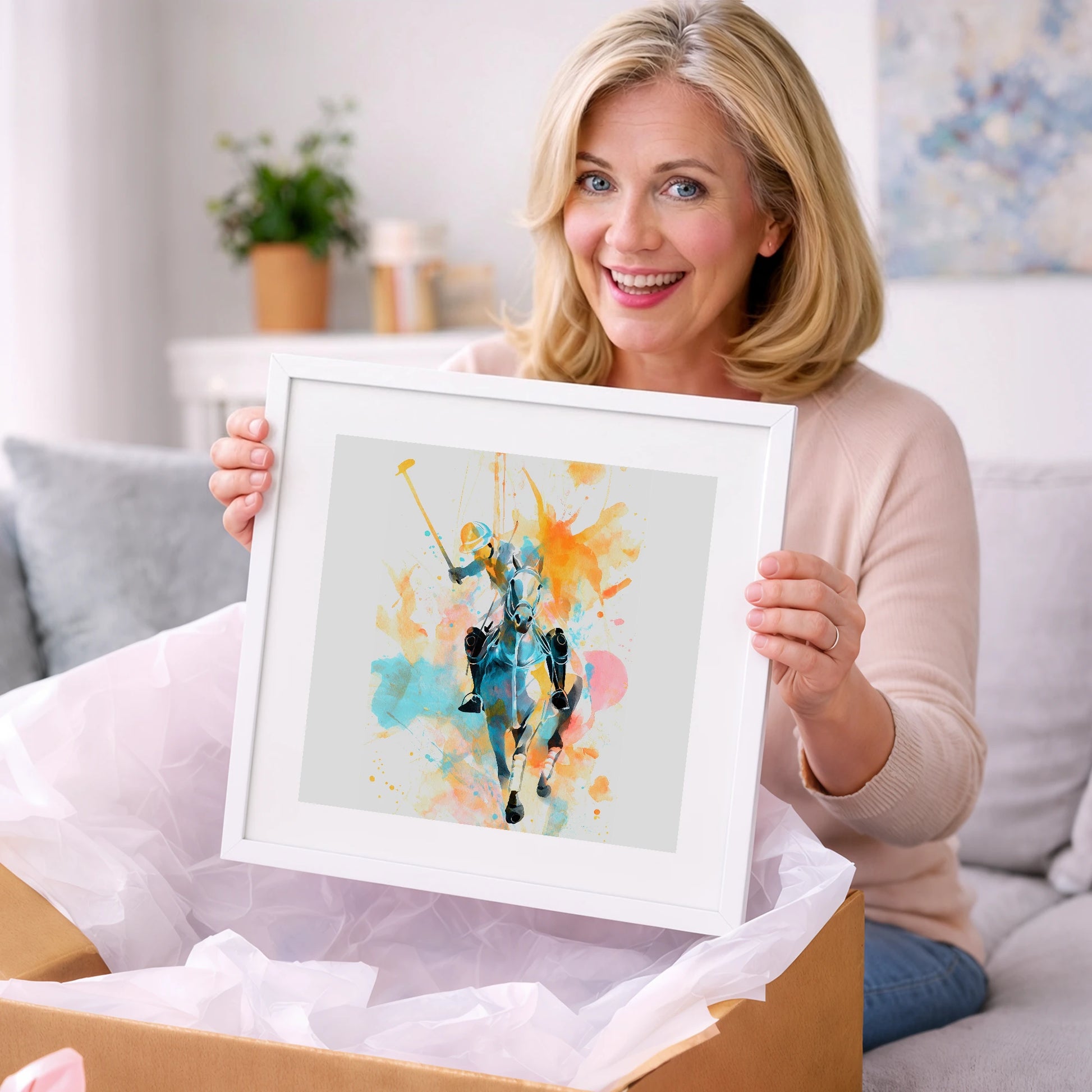The Decisive Strike - polo horse art gift idea for horse lovers