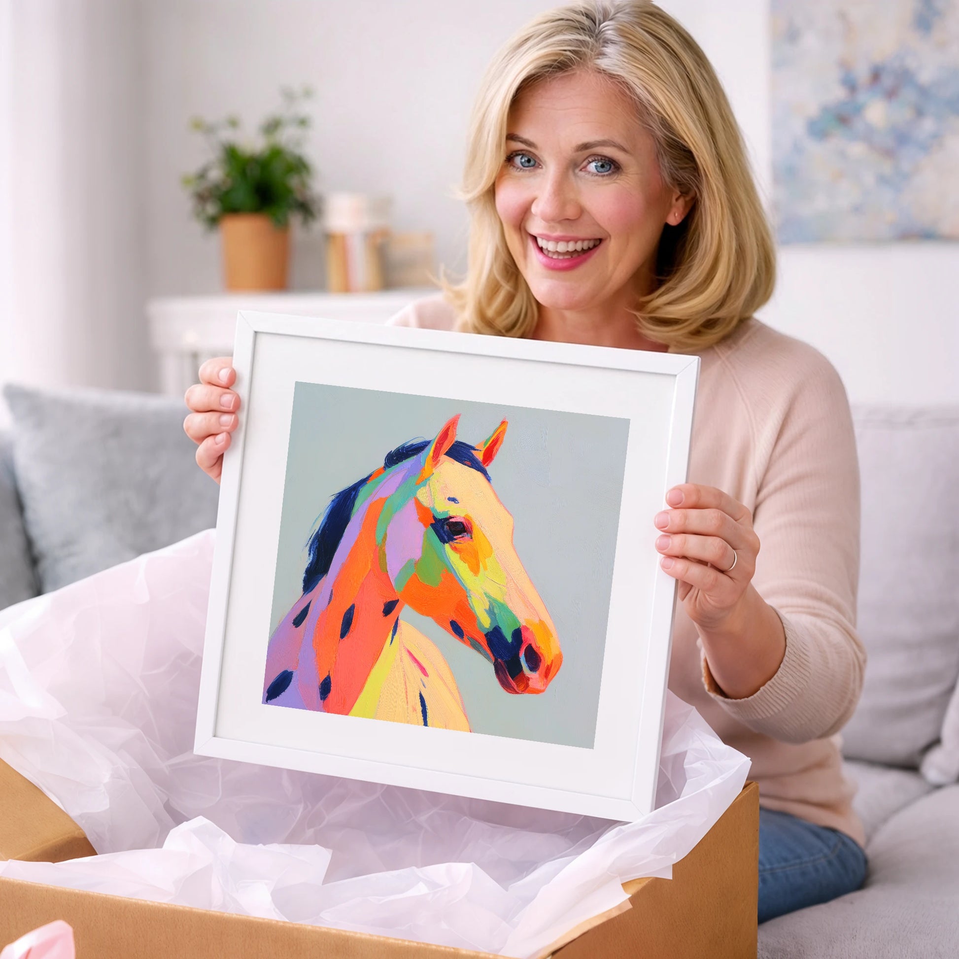 Technicolour Spirit - horse breed art gift idea for horse lovers