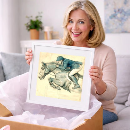 The Perfect Arc - show jumping horse art gift idea for horse lovers