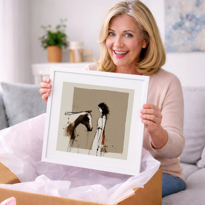 The Unspoken Bond - horse & rider art gift idea for horse lovers