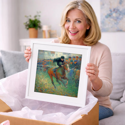 The Finishing Straight - racing horse art gift idea for horse lovers