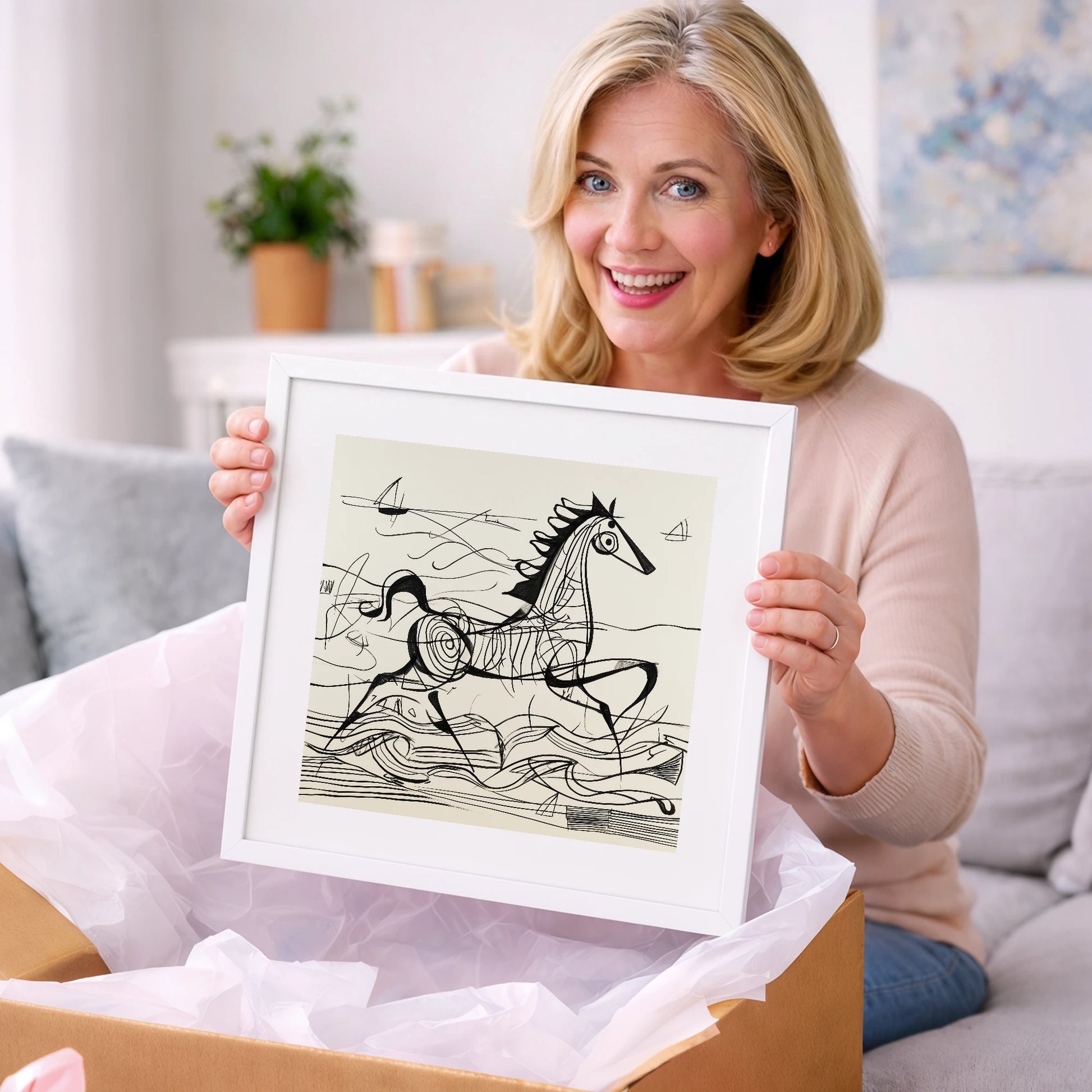 Structural Seaside Canter - beach horse art gift idea for horse lovers