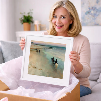 Reflections on the Shore - horse landscape art gift idea for horse lovers