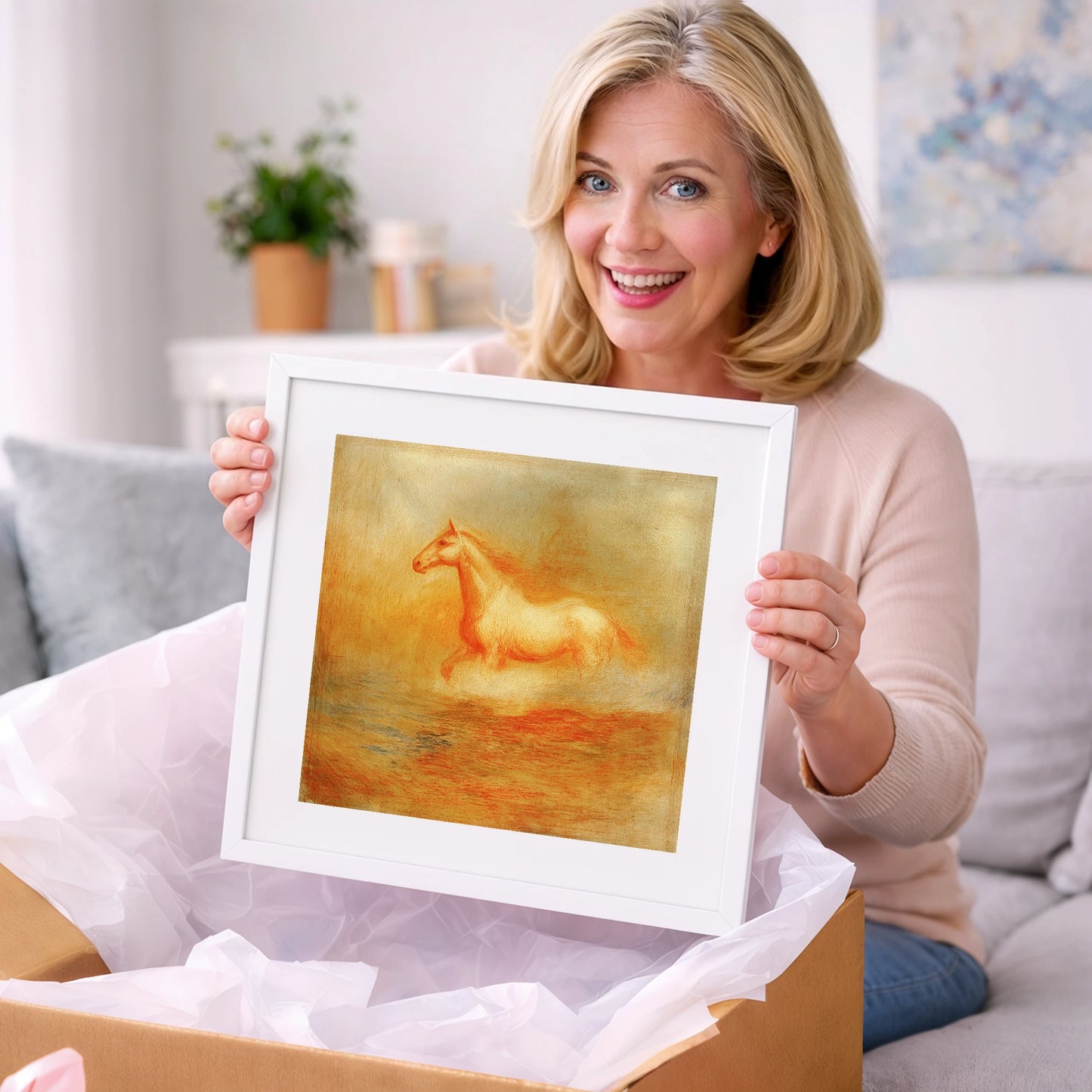 The Ethereal Canter - wild horses art gift idea for horse lovers
