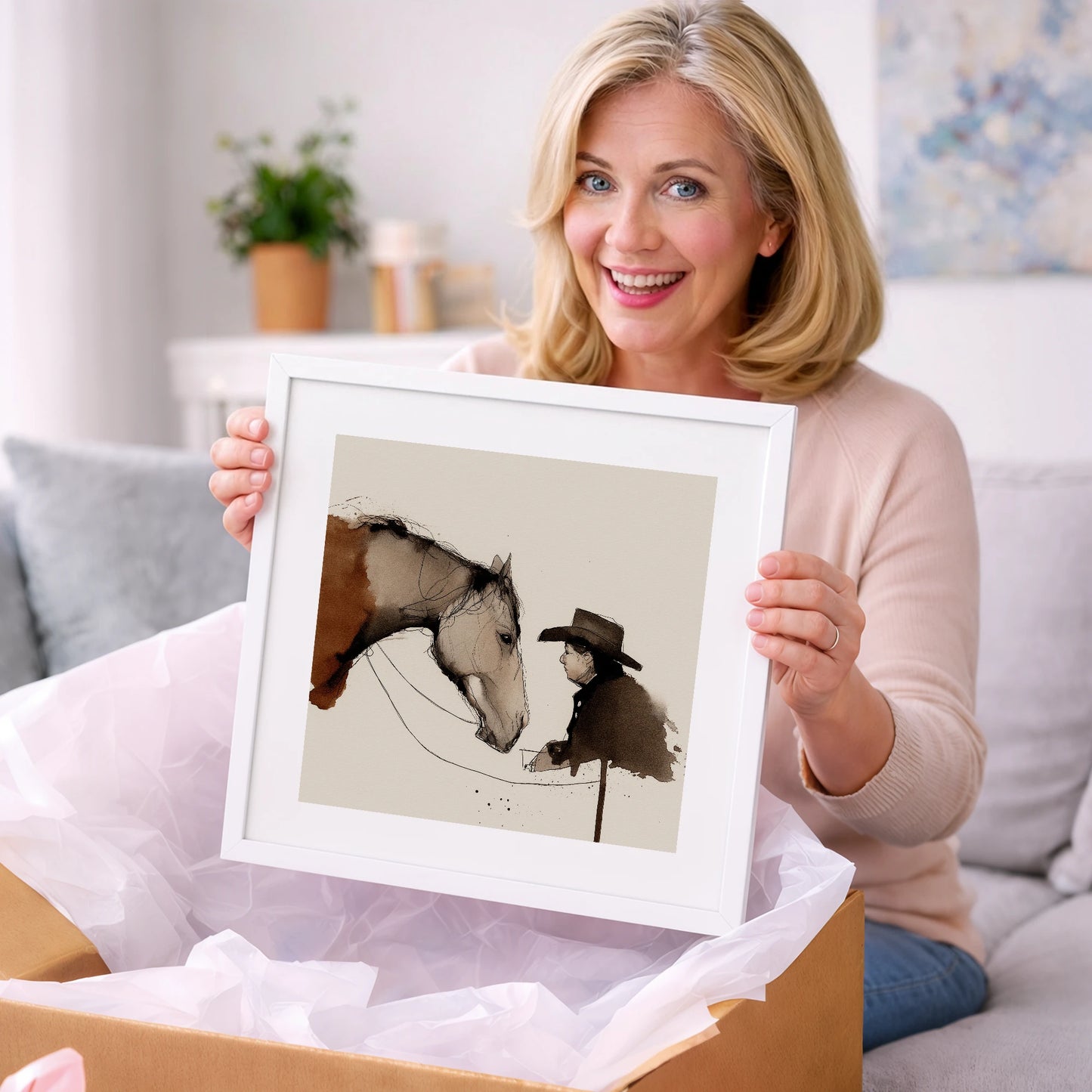 The Stockman's Bond - western horse art gift idea for horse lovers
