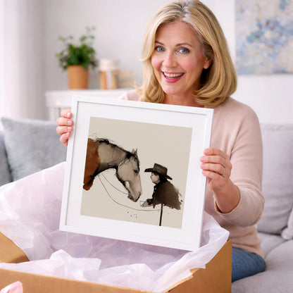 The Stockman's Bond - western horse art gift idea for horse lovers