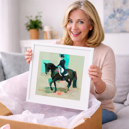 Contemporary Collection - dressage horse art gift idea for horse lovers