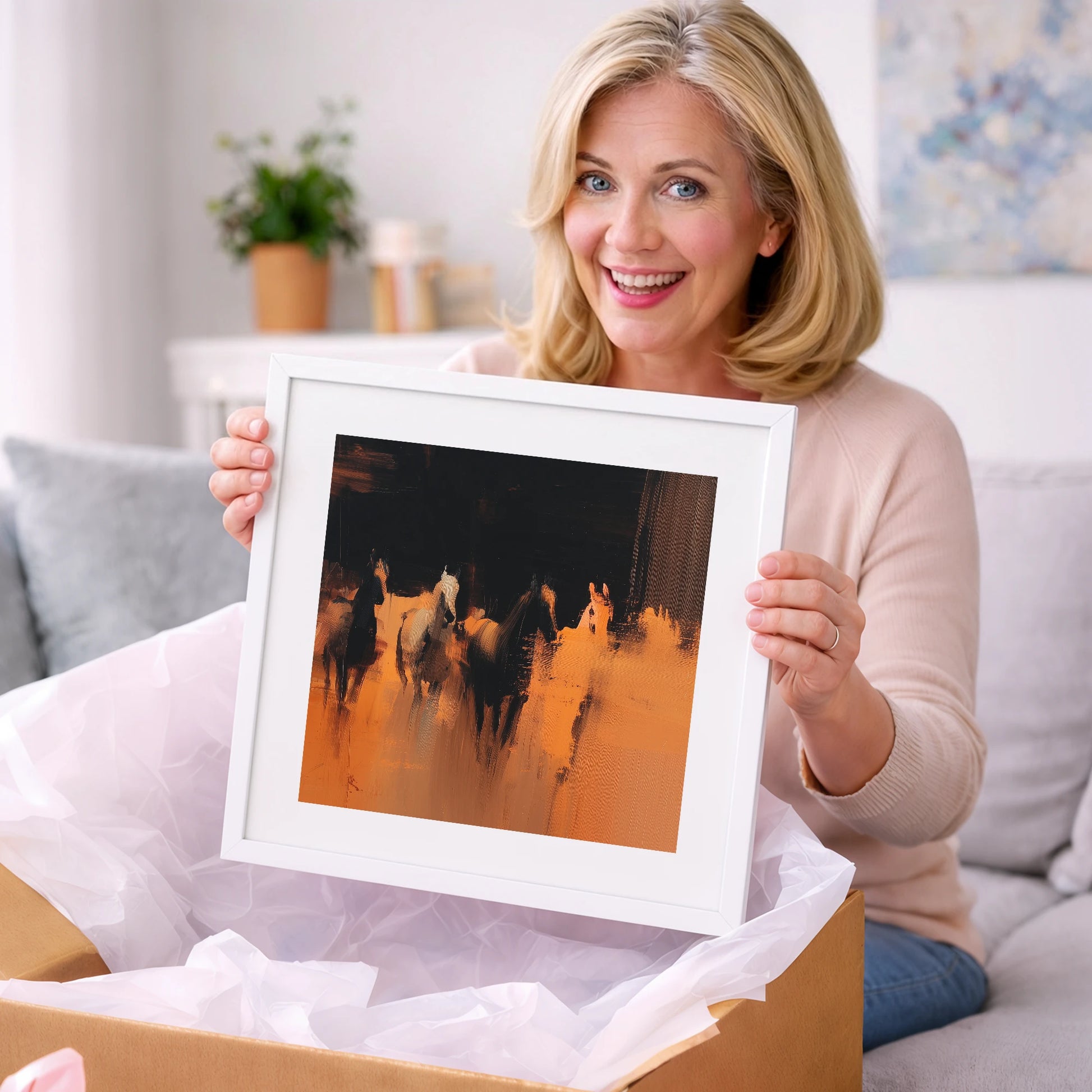Out of the Shadows - racing horse art gift idea for horse lovers