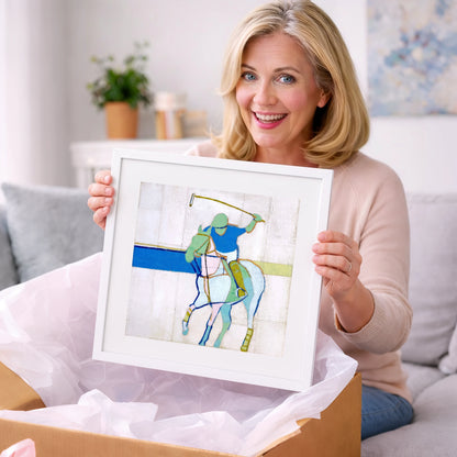 Mid-Swing Momentum - polo horse art gift idea for horse lovers