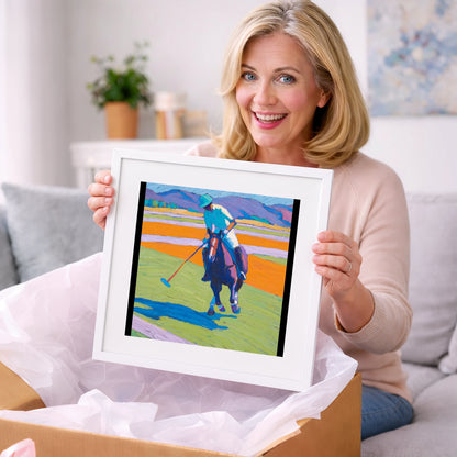 Vivid Chukka - polo horse art gift idea for horse lovers