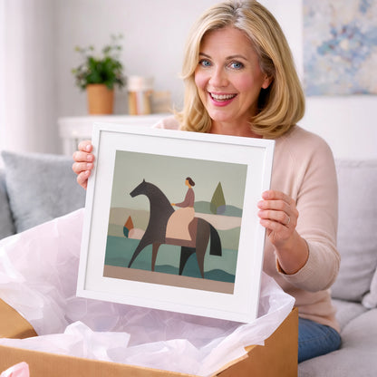 Quiet Harmony - dressage horse art gift idea for horse lovers