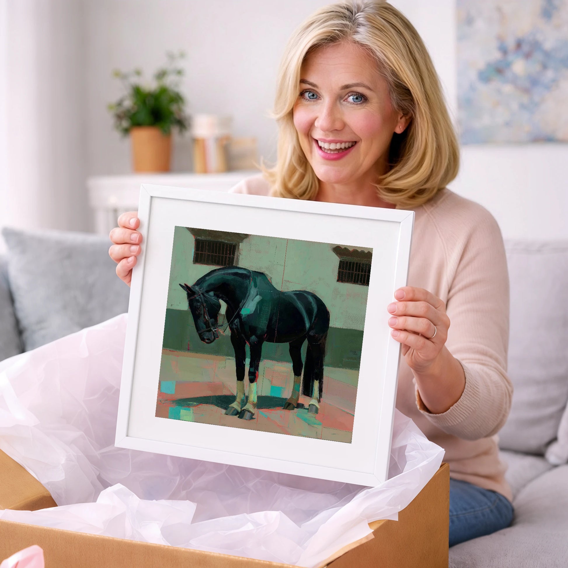 Midnight Silhouette Study - horse breed art gift idea for horse lovers