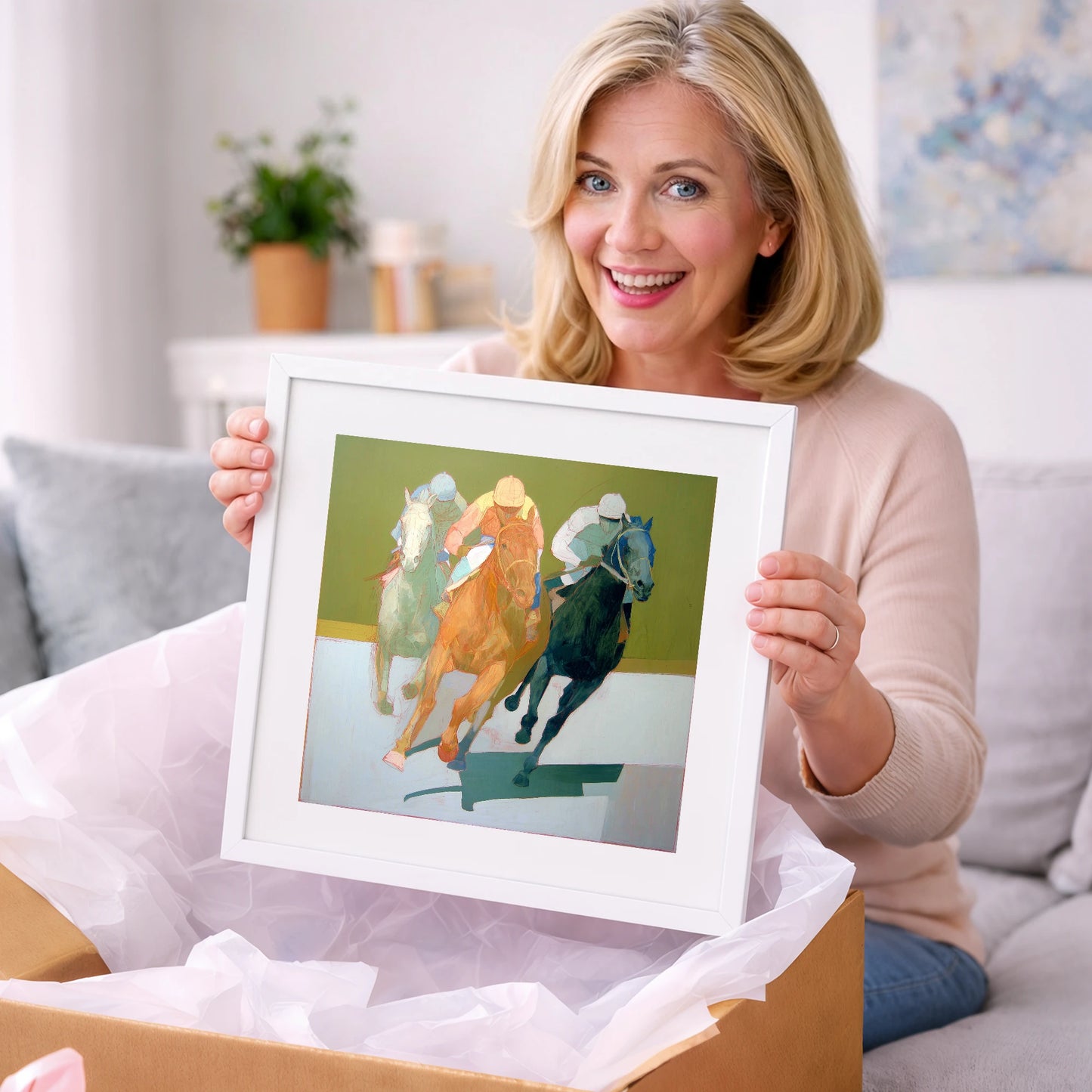 The Final Furlong - racing horse art gift idea for horse lovers