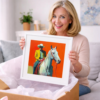 The Bright Frontier - western horse art gift idea for horse lovers