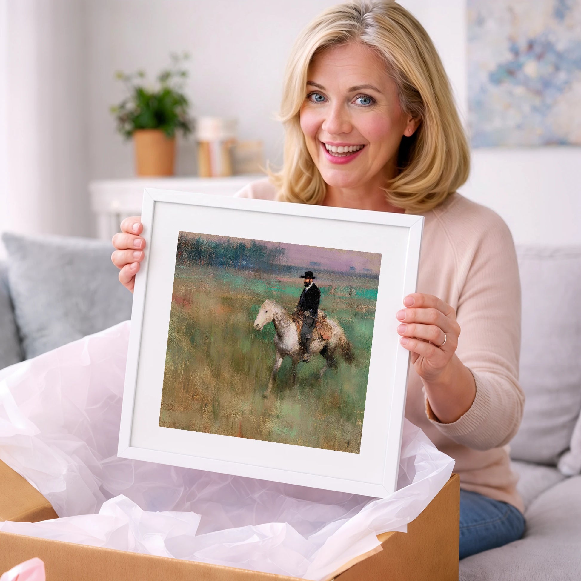 The Prairie Trail - western horse art gift idea for horse lovers