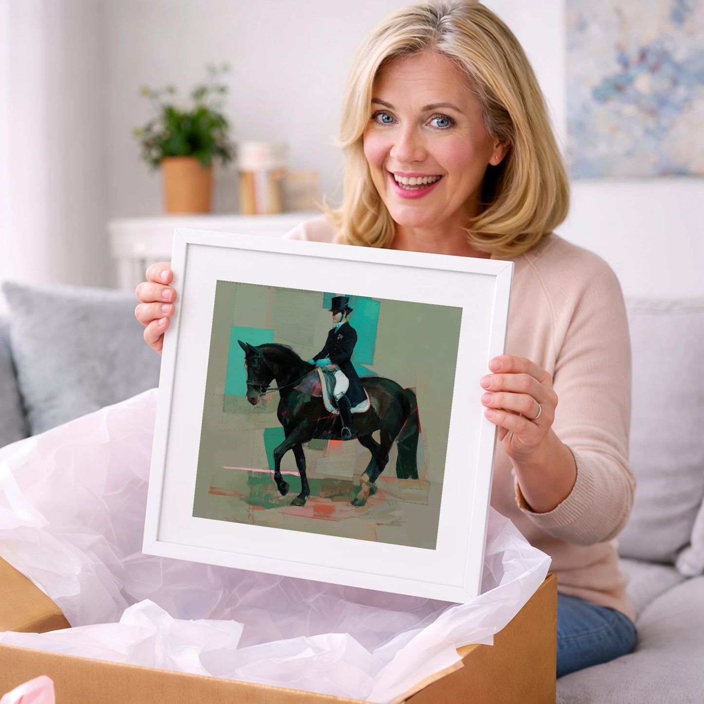 Contemporary Collection - dressage horse art gift idea for horse lovers