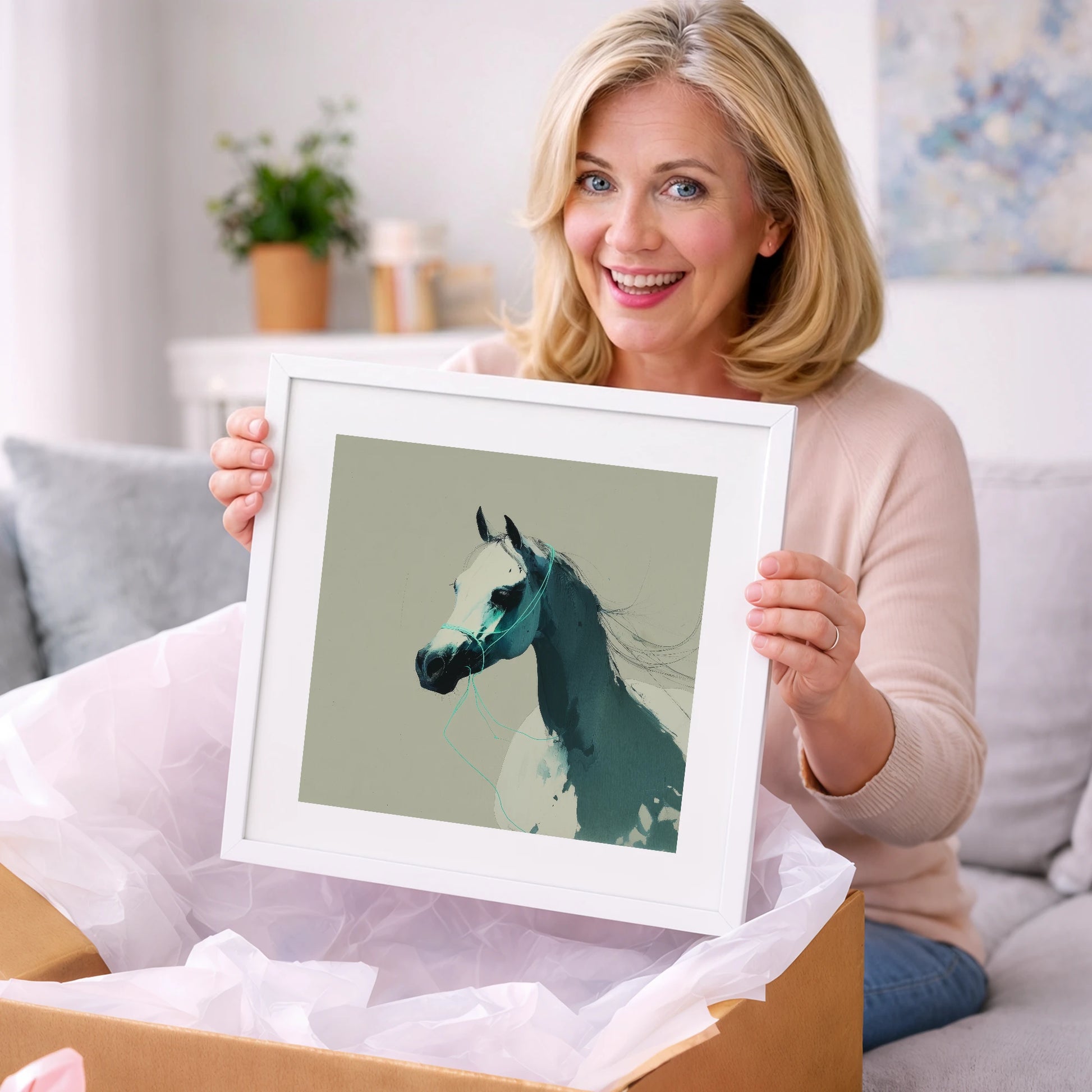 Midnight Teal Arabian - horse breed art gift idea for horse lovers