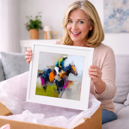 The Vivid Furlong - racing horse art gift idea for horse lovers