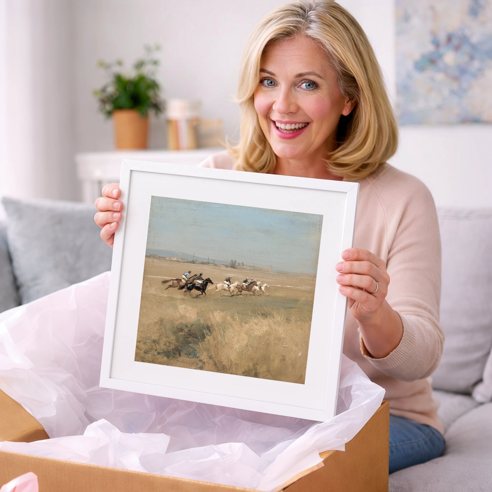 The Morning Gallop - racing horse art gift idea for horse lovers
