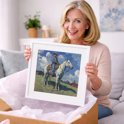 Under A Western Sky - western horse art gift idea for horse lovers
