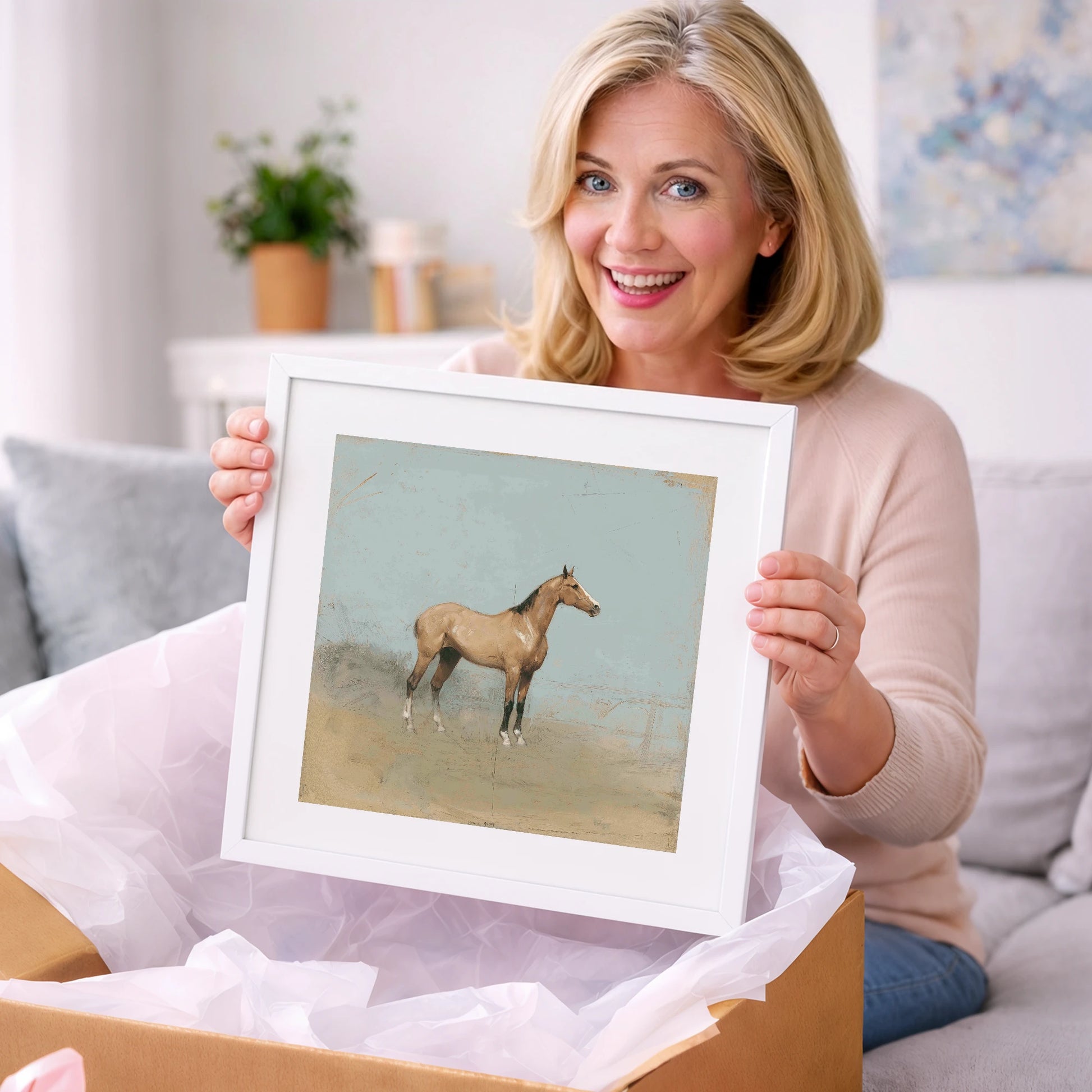 The Paddock Study - racing horse art gift idea for horse lovers