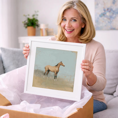 The Paddock Study - racing horse art gift idea for horse lovers