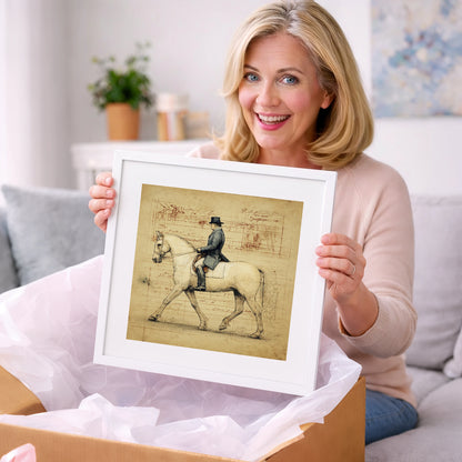 The Master's Study - dressage horse art gift idea for horse lovers