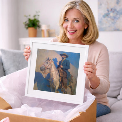 The Quiet Pioneer - western horse art gift idea for horse lovers