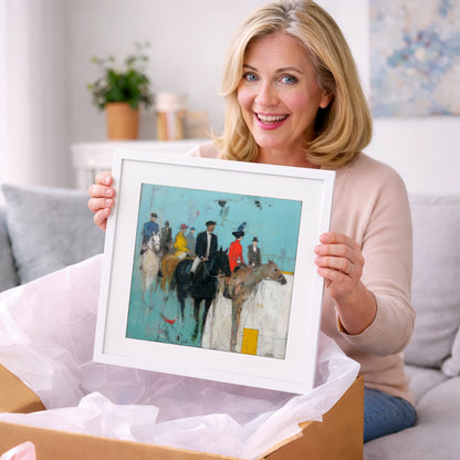The Paddock Parade - racing horse art gift idea for horse lovers
