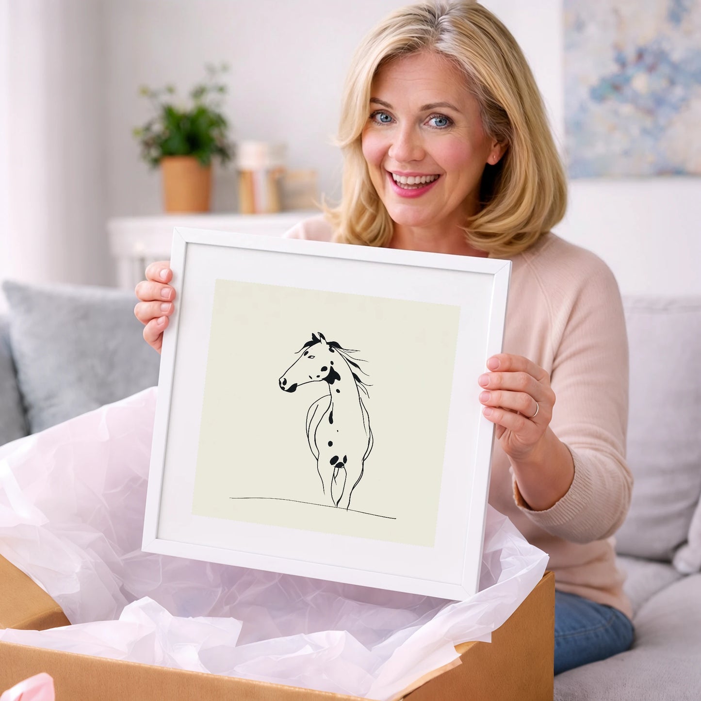 Minimalist Appaloosa Profile - horse breed art gift idea for horse lovers