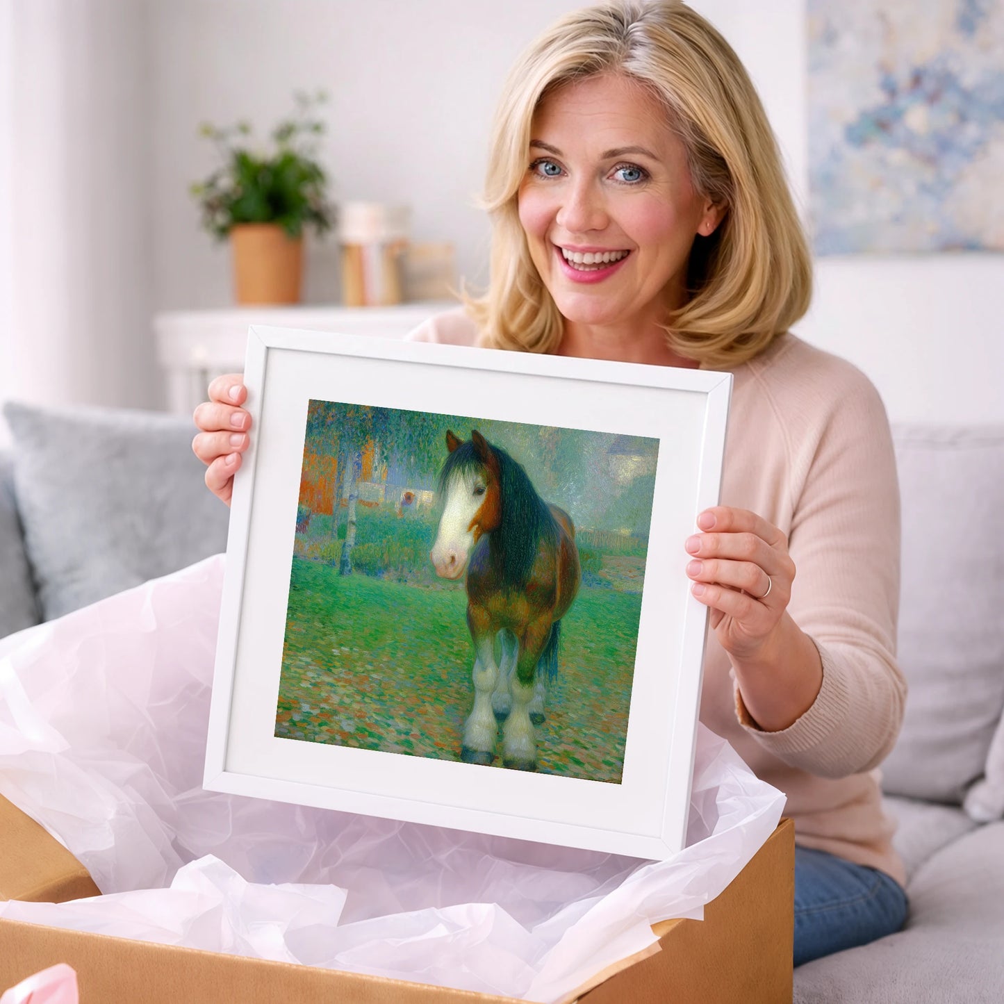 Luminous Gentle Giant - horse breed art gift idea for horse lovers