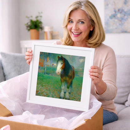 Luminous Gentle Giant - horse breed art gift idea for horse lovers