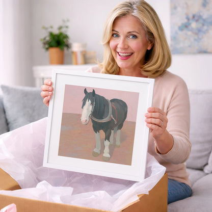 The Gentle Heavy - horse breed art gift idea for horse lovers