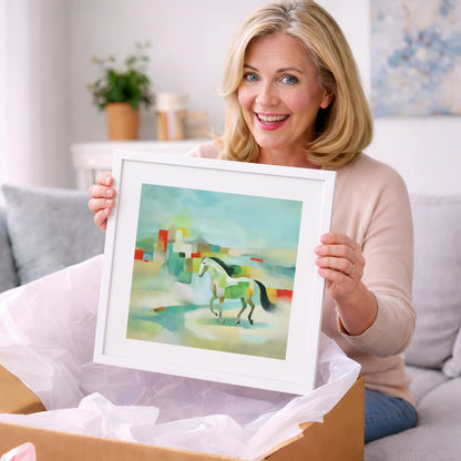 Structured Stride - horse landscape art gift idea for horse lovers