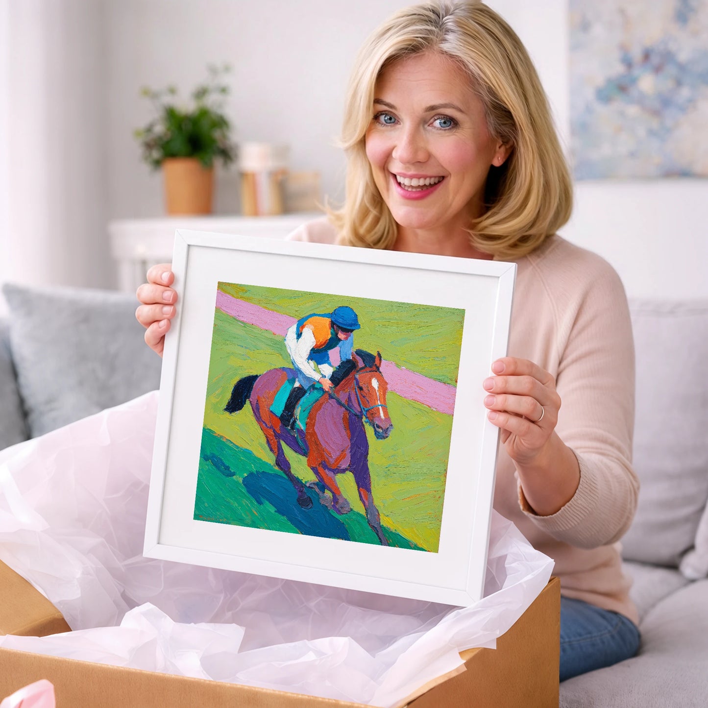 The Painted Pace - racing horse art gift idea for horse lovers