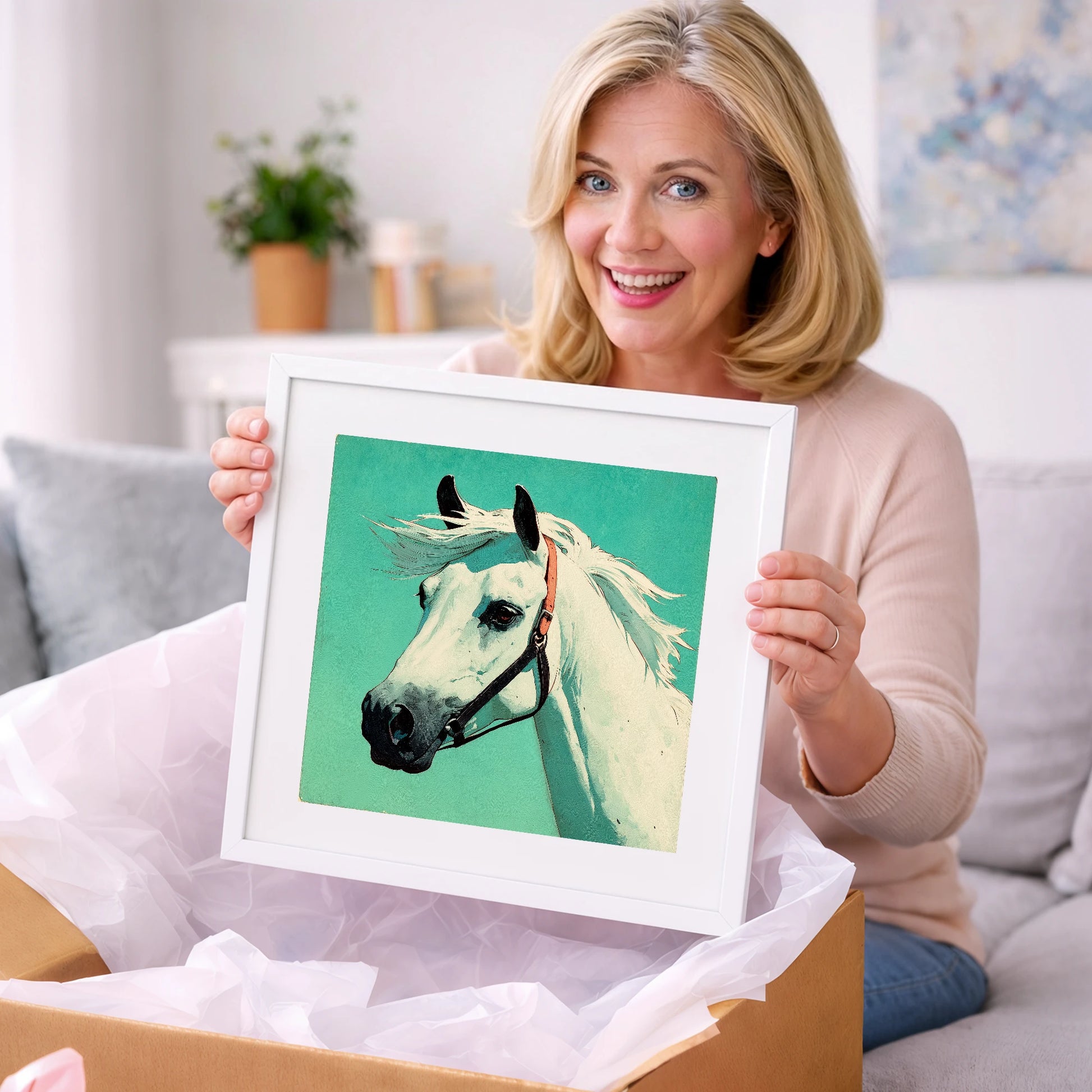 The Vivid Grey - horse breed art gift idea for horse lovers