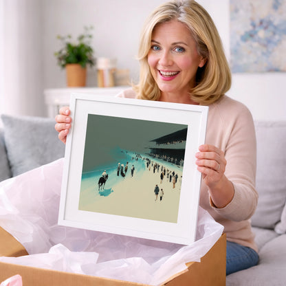 Sweeping to the Start - racing horse art gift idea for horse lovers
