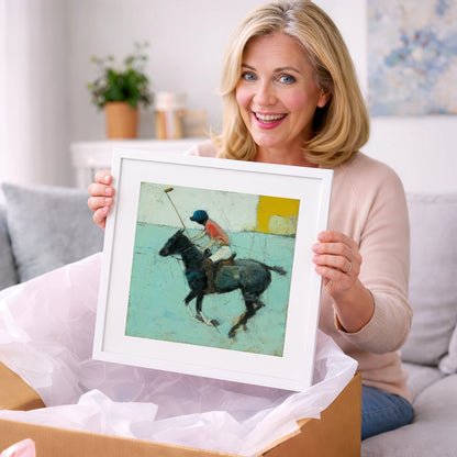 The Forward Swing - polo horse art gift idea for horse lovers