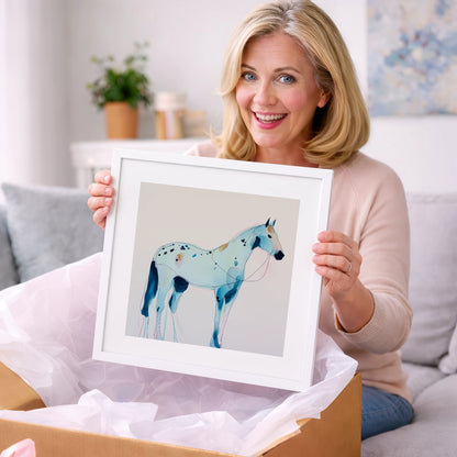 Ethereal Blue Appaloosa - horse breed art gift idea for horse lovers