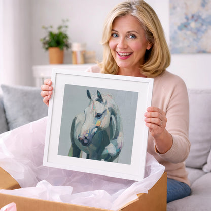 The Textured Grey - horse breed art gift idea for horse lovers