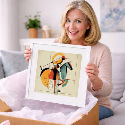 Structured Polo Strike - polo horse art gift idea for horse lovers