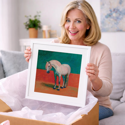 The Painted Grey - horse breed art gift idea for horse lovers