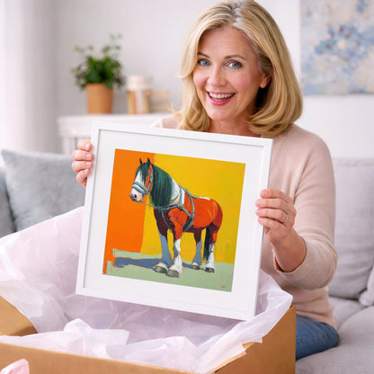 The Vibrant Draught - horse breed art gift idea for horse lovers