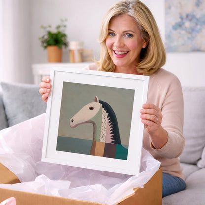Stylised Equine Profile - horse breed art gift idea for horse lovers