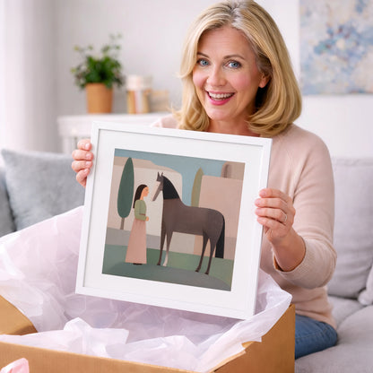 Timeless Connection - horse & rider art gift idea for horse lovers