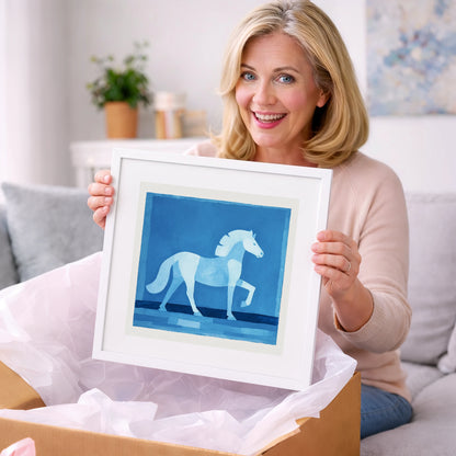Azure Equine Form - horse breed art gift idea for horse lovers