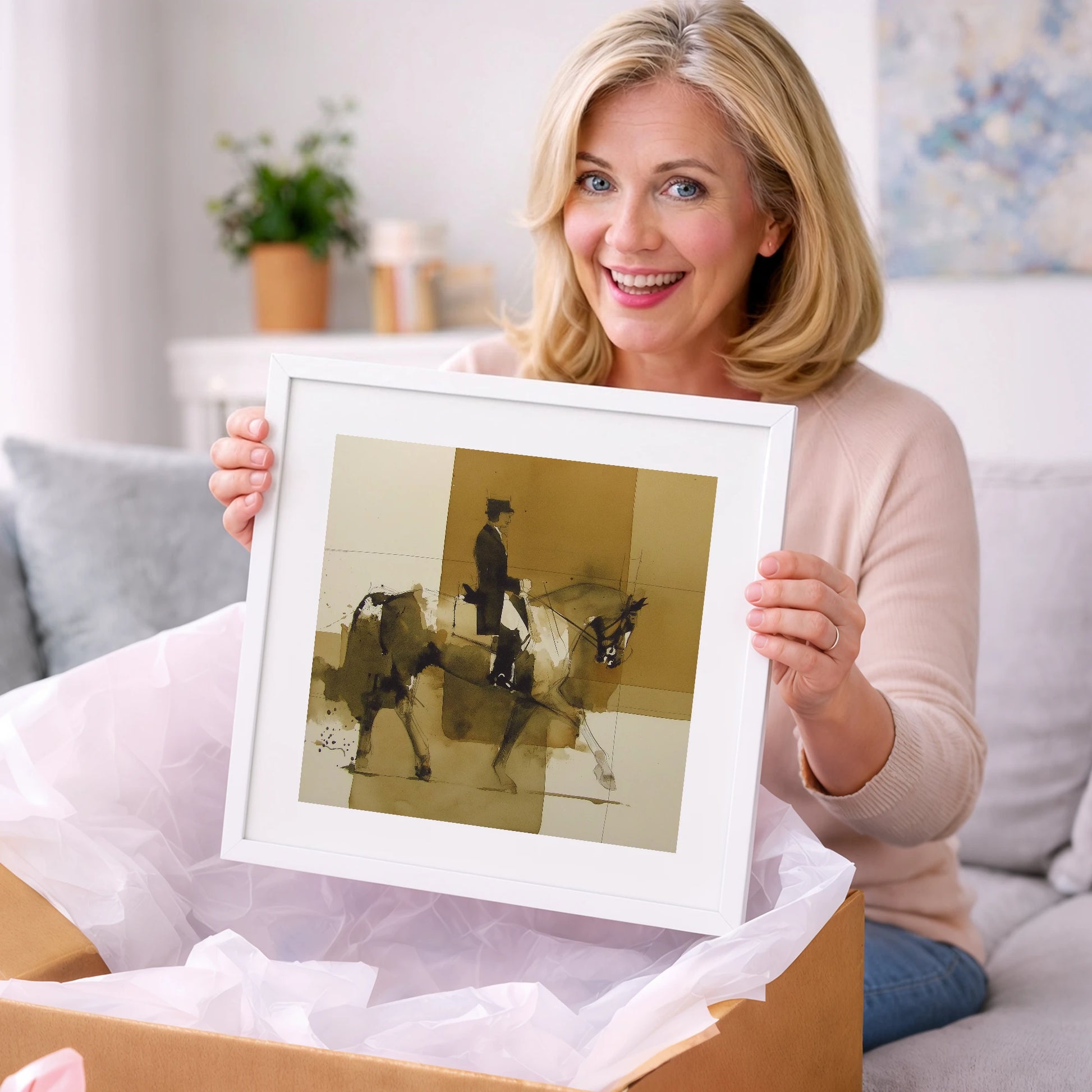 Mastery in Motion - dressage horse art gift idea for horse lovers