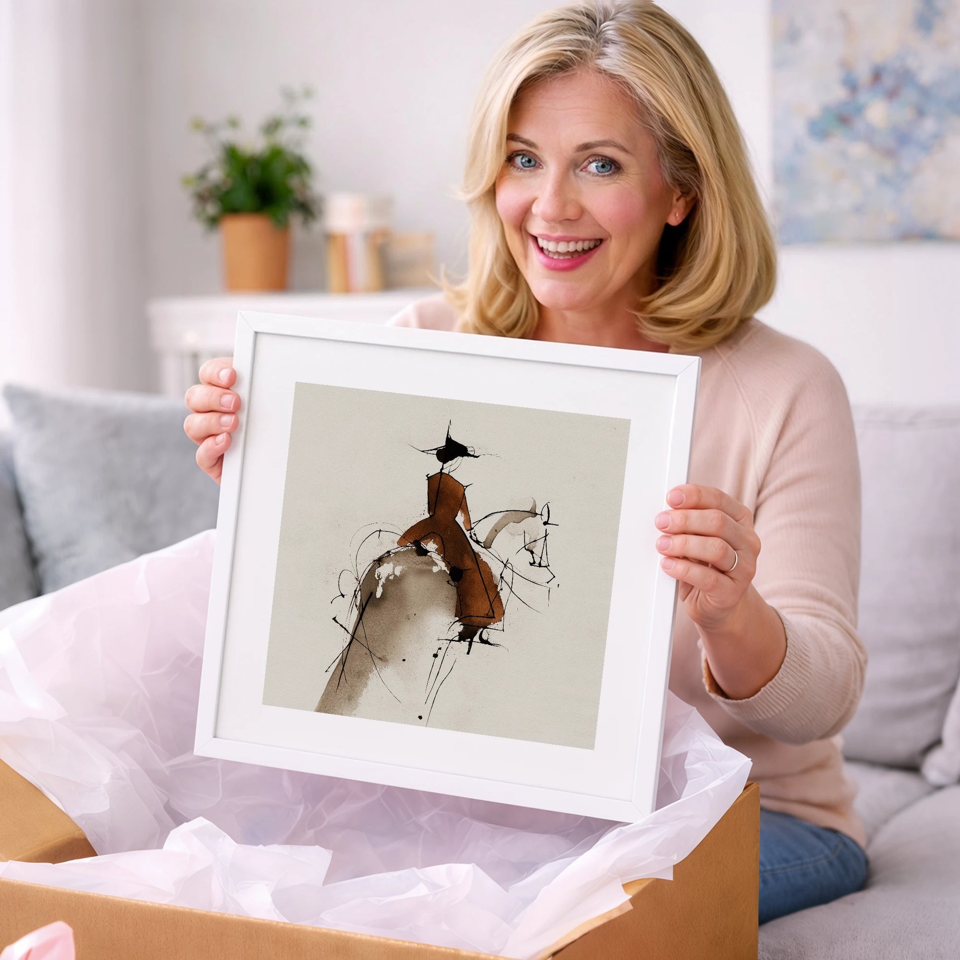 Classical Harmony - horse & rider art gift idea for horse lovers