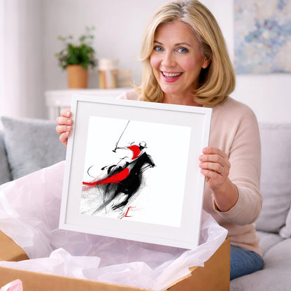 Dynamic Strike - polo horse art gift idea for horse lovers